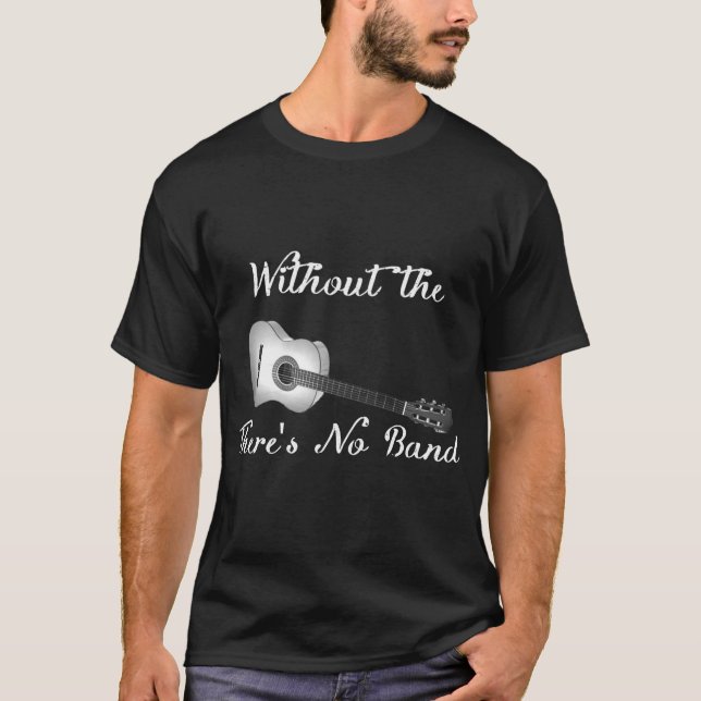 Acoustic Guitar Men’s Basic Dark Tee (Front)