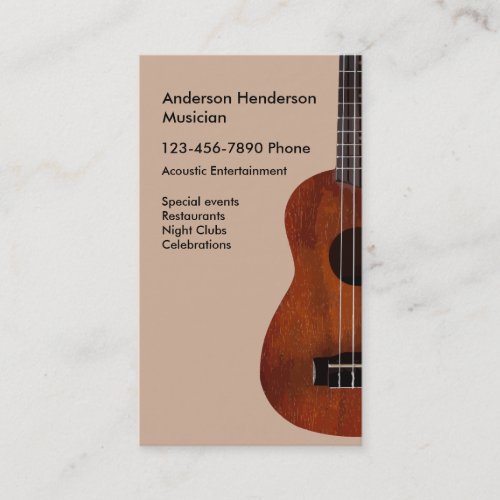 Acoustic Guitar Music Business Card