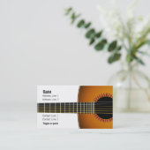 Acoustic Guitar Music Business Card (Standing Front)