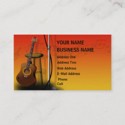 Acoustic Guitar - Music Business Card