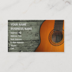Acoustic Guitar - Music Business Card