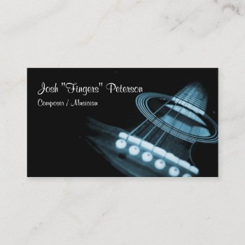 Acoustic Guitar Music Musician Business Card by businesscardsstore at Zazzle