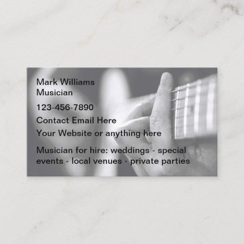 Acoustic Guitar Music Musician Business Cards