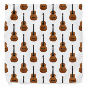 Acoustic Guitar Music Pattern Bandana