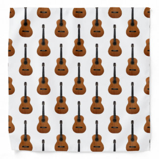 Acoustic Guitar Music Pattern Bandana