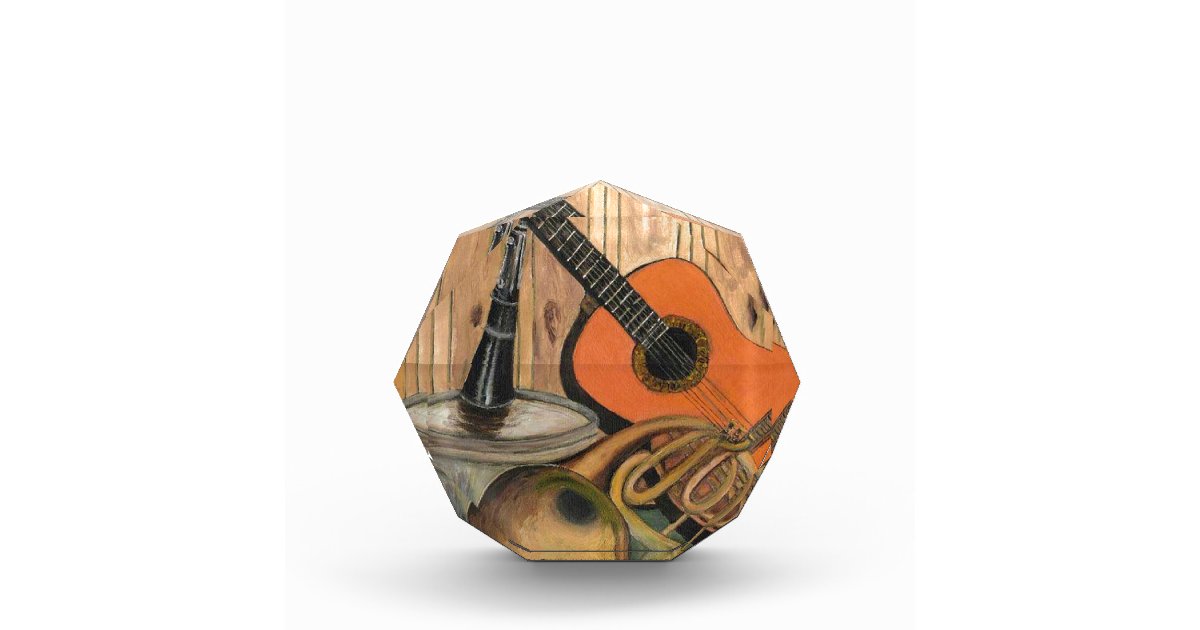 Acoustic Guitar Music Themed Art Painting Acrylic Award Zazzle Com