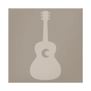 Acoustic Guitar Music Themed CUSTOM COLOR Canvas Print