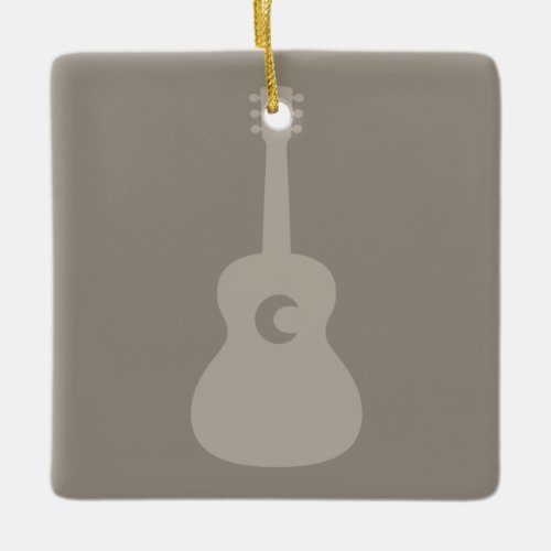Acoustic Guitar Music Themed CUSTOM COLOR Ceramic Ornament