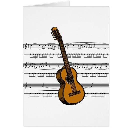 Acoustic Guitar musical 07 B Cards (Front)