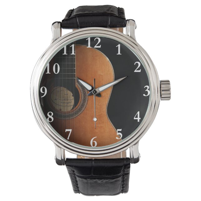 Acoustic Guitar Musical Instrument Watch (Front)