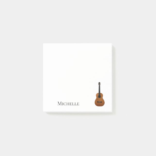 Acoustic Guitar Musical Post-it Notes (Front)