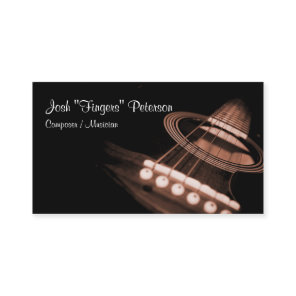 Acoustic Guitar Musician Brown Business Card