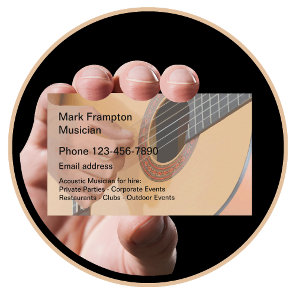 Acoustic Guitar Musician Business Card