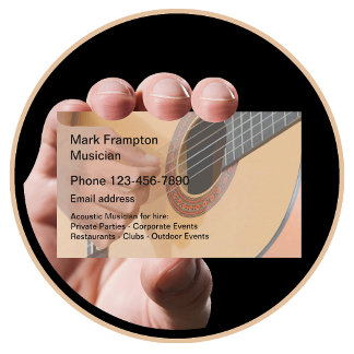 Acoustic Guitar Musician Business Card