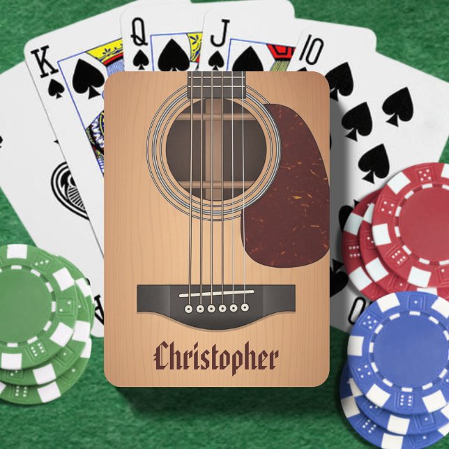 Acoustic Guitar Musician Guitarist Tan Brown Poker Cards (Acoustic Guitar Musician Guitarist Tan Brown Poker Cards
)