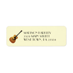 Acoustic Guitar Musician Music Teacher Label