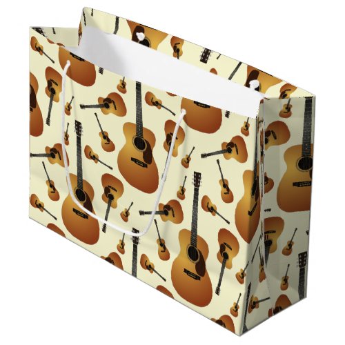 Acoustic Guitar Musician Music Teacher Large Gift Bag