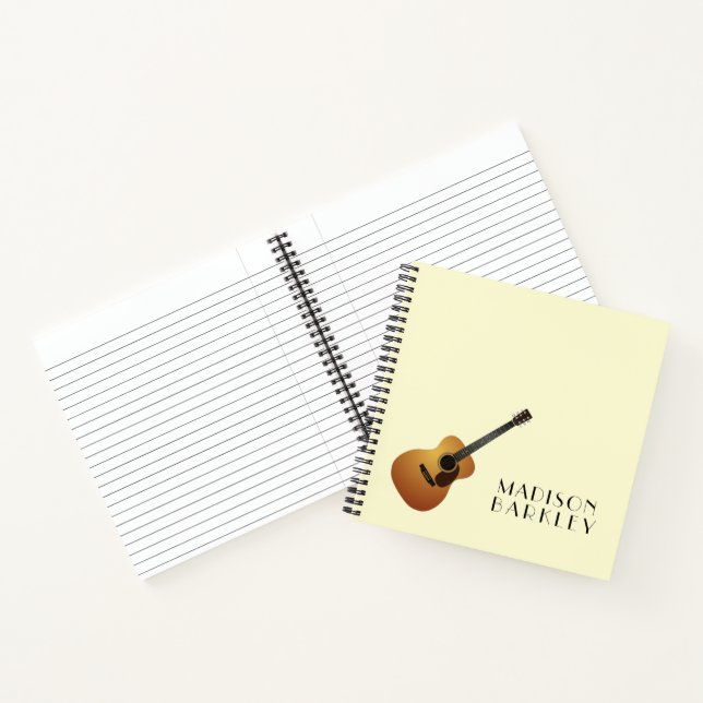Acoustic Guitar Musician Music Teacher Notebook (Inside)