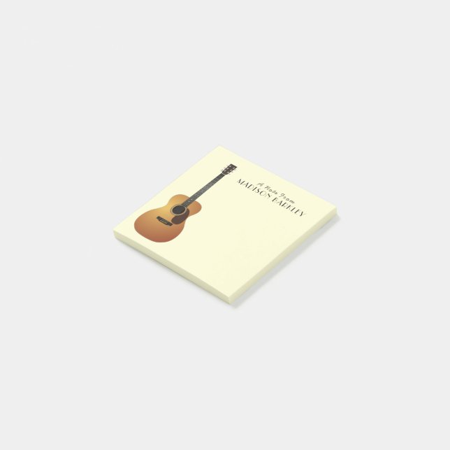 Acoustic Guitar Musician Music Teacher Post-it Notes (Angled)
