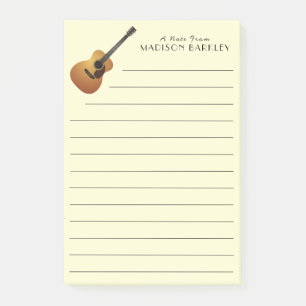 Acoustic Guitar Musician Music Teacher Post-it Notes