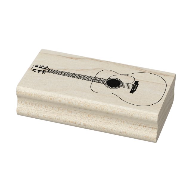 Acoustic Guitar Musician Music Teacher Rubber Stamp (Stamp)