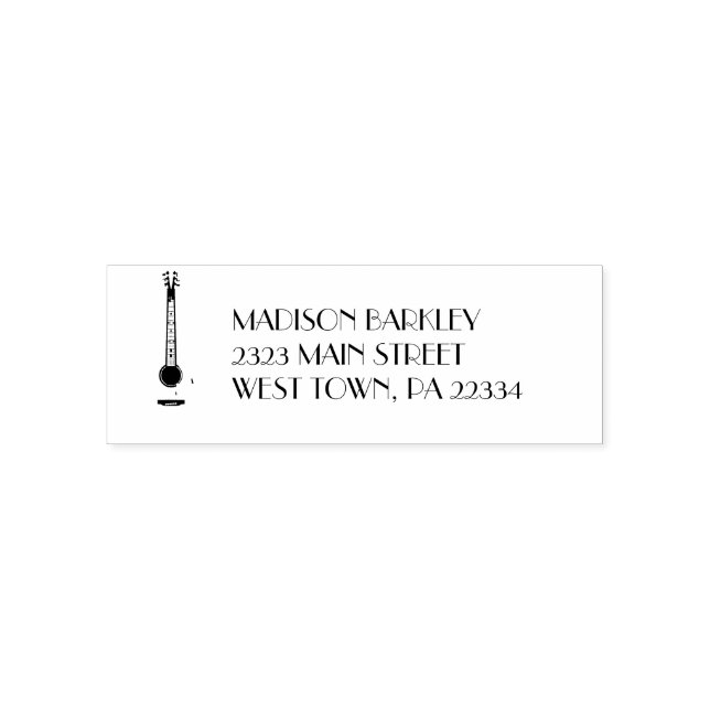 Acoustic Guitar Musician Music Teacher Self-inking Stamp (Design)