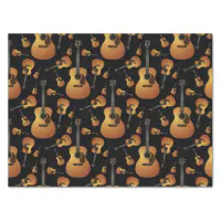 Vintage Guitar Happy Birthday Tissue Paper, Zazzle