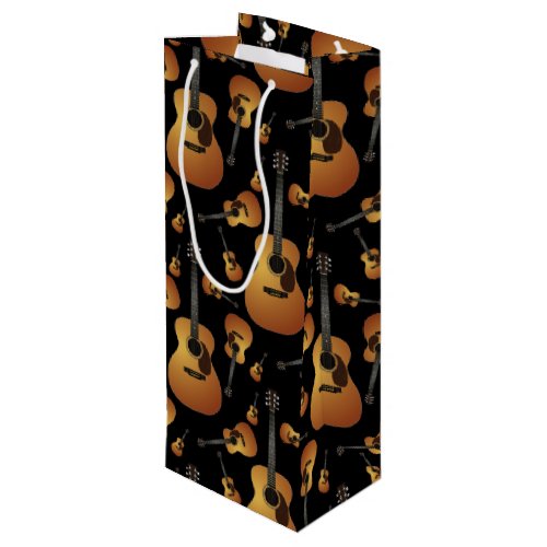 Acoustic Guitar Musician Music Teacher Wine Gift Bag