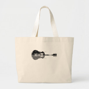 Acoustic Guitar Nature Est Music Bass Guitarist Large Tote Bag