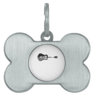 Acoustic Guitar Nature Est Music Bass Guitarist Pet ID Tag