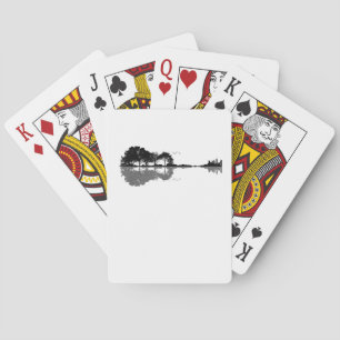 Acoustic Guitar Nature Est Music Bass Guitarist Poker Cards
