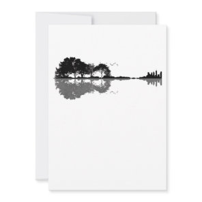 Acoustic Guitar Nature Est Music Bass Guitarist Thank You Card