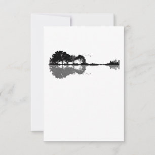 Acoustic Guitar Nature Est Music Bass Guitarist Thank You Card