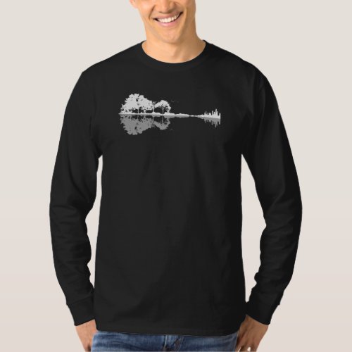 Acoustic Guitar Nature Forest Music Bass Guitarist T_Shirt