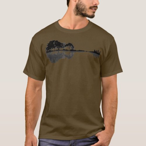 Acoustic Guitar Nature Forest Music Bass Guitarist T_Shirt