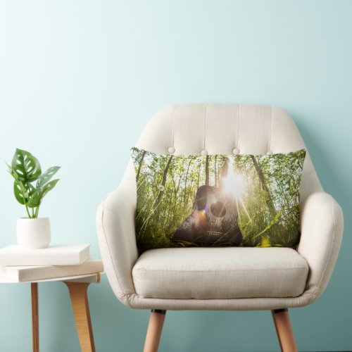 Acoustic Guitar Nature Sunlight Photography Lumbar Pillow