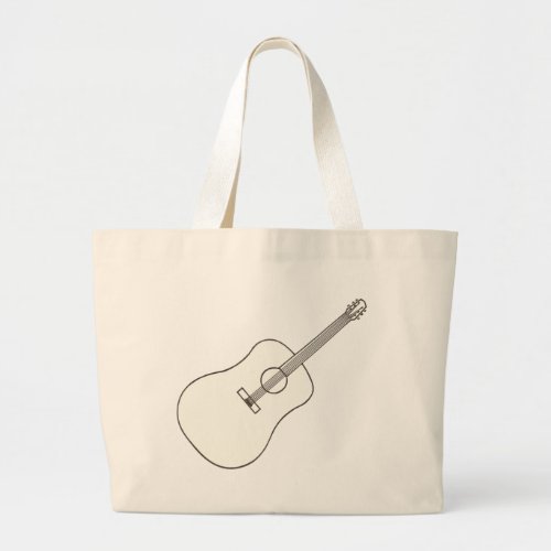 Acoustic Guitar outline drawing bags