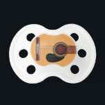 Acoustic Guitar Pacifier<br><div class="desc">Illustration of a classic acoustic guitar.</div>