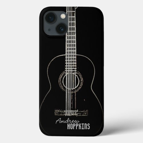 Acoustic Guitar Personalized iPhone 13 Case