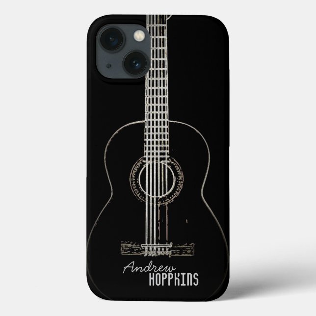 Acoustic Guitar Personalized Case-Mate iPhone Case (Back)