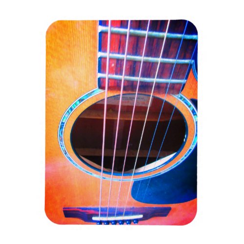 Acoustic Guitar Perspective Colors of Music Magnet