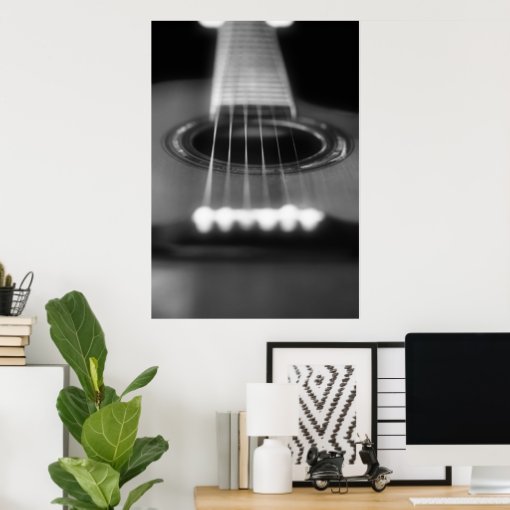 acoustic guitar perspective poster | Zazzle