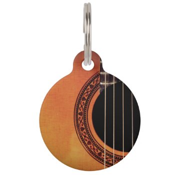 Acoustic Guitar Pet Id Tag by Argos_Photography at Zazzle