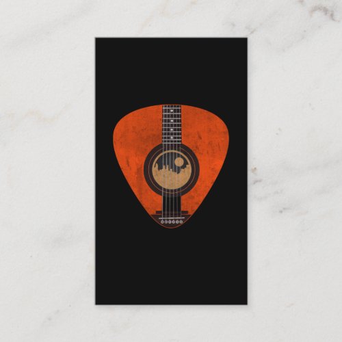 Acoustic Guitar Pick Musician Guitarist Business Card