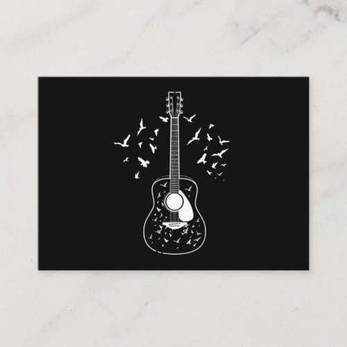 Acoustic Guitar Player Birds Music Teacher Musicia Business Card