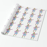 acoustic guitar player female singer musician wrapping paper