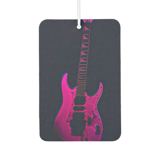 Acoustic guitar player gift air freshener (Front)