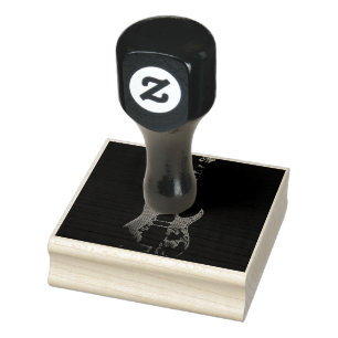 Acoustic guitar player gift rubber stamp