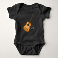 Acoustic Guitar Player Musical Notes Art Musician