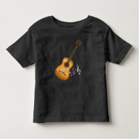 Acoustic Guitar Player Musical Notes Art Musician